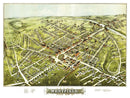 Vintage Map of Westfield, Massachusetts 1875