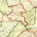 Vintage Map of Berks County, Pennsylvania 1860