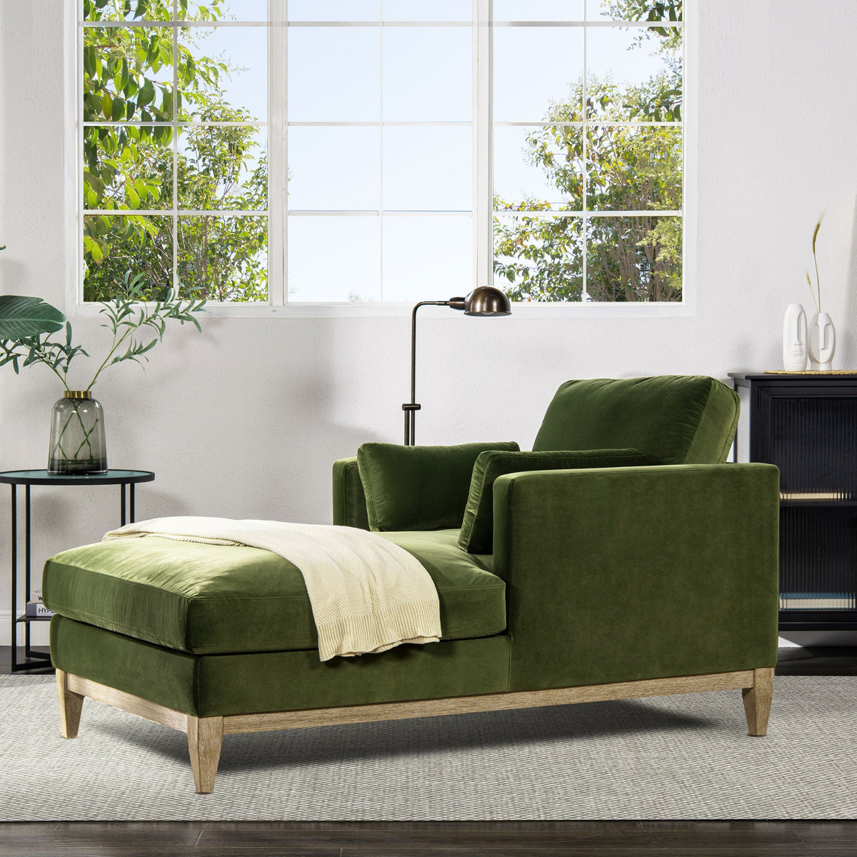 Knox - Modern Farmhouse Chaise Lounge Chair, photo 16 of 29