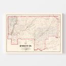 Vintage Map of Forest County, Pennsylvania 1881