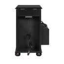 Vintage Flip Top Side Table With USB Ports