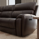 Brazil - Power Sectional With Adjustable Headrest & Footrest - Dark Brown by HouseOfZazla