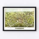 Vintage Map of Westfield, Massachusetts 1875