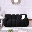 64.96 length, 35.83" deepth, human body structure for USA people, marshmallow sofa,boucle sofa, 2 seater, BEIGE BOUCLE