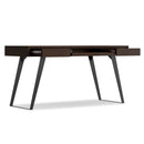 Handcrafted Acacia Hardwood Desk with Keyboard Tray