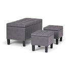Dover - 3 Piece Storage Ottoman Contemporary Design by Unique Piece Furniture