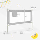57 Inch Toddlers Vertical Lifting Baby Bed Rail Guard with Lock by LJGDeals