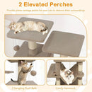 57 Inch Cat Tree with Dual Condos and Hammock and 2 Dangling Balls by LJGDeals