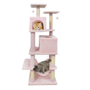 57 Inch Cat Tree with Dual Condos and Hammock and 2 Dangling Balls by DirectDeals