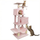 57 Inch Cat Tree with Dual Condos and Hammock and 2 Dangling Balls by LJGDeals
