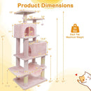 57 Inch Cat Tree with Dual Condos and Hammock and 2 Dangling Balls by DirectDeals