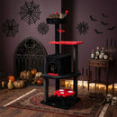 57" Gothic Cat Tower with Padded Perch and Spider Toy