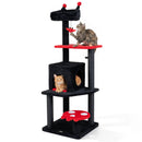 57" Gothic Cat Tower with Padded Perch and Spider Toy by LJGDeals