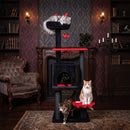 57" Gothic Cat Tower with Padded Perch and Spider Toy