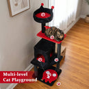 57" Gothic Cat Tower with Padded Perch and Spider Toy by LJGDeals
