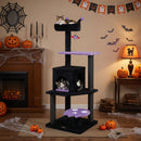 57" Gothic Cat Tower with Padded Perch and Spider Toy