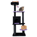 57" Gothic Cat Tower with Padded Perch and Spider Toy