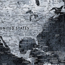 Personalized Push Pin World Map Canvas – Custom Framed