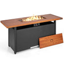57 Inch 50 000 BTU Rectangular Propane Outdoor Fire Pit Table by LJGDeals