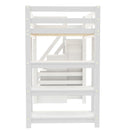 Loft Bed With 4 Layer Shelves, Storage Staircase, Small Wardrobe And LED Light by HouseOfZazla