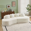 Modern Curved Sofa With Pillows by Unique Piece Furniture