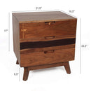 Nightstand Natural Wood - Brown by Unique Piece Furniture