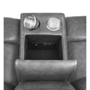 Carmen - Cool Motion Loveseat With Storage, With Reclining Function And Built In Storage - Gray by HouseOfZazla