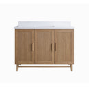 Fully Assembled 48" Freestanding Single Sink Light Coffee Bathroom Vanity by HouseOfZazla