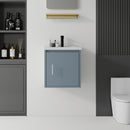 20 Inch Floating Bathroom Vanity with Sink, Soft-Close Door, Ceramic Sink, Plywood by HouseOfZazla