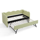 Gingham Daybed With USB Charging Port, Wave-Shaped Design by HouseOfZazla