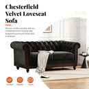 VIVALUX 59.44" Chesterfield Velvet Loveseat Sofa
