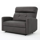 Alma - Contemporary Upholstered Loveseat Recliner - Slate by HouseOfZazla