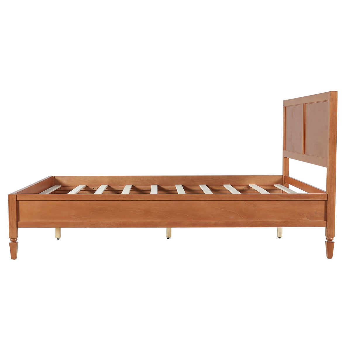 Queen Size Wood Platform Bed Frame with Classic Panel Headboard, photo 7 of 10