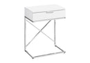 Accent Side Table with Storage Drawer, Spacious Tabletop, Contemporary Design by HouseOfZazla