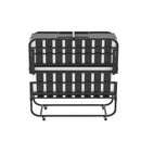 Twin Wide Folding Bed For Tall People, Extra Long & Wide Rollaway With Memory Foam, Heavy-Duty - Black