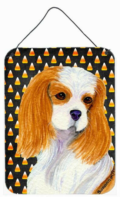 Cavalier Spaniel Candy Corn Halloween Portrait Wall or Door Hanging Prints