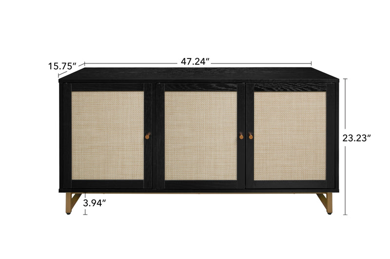 3 Door Cabinet,Sideboard Accent Cabinet, Storage Cabinet for Living Room, Hallway Entryway Kitchen