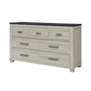 Augusta - Dresser, 7 Spacious Drawers, Block Feet - Beige Brown by Unique Piece Furniture