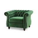 Nexuson Upholstered Chesterfield Chair With Deep Tufted And Nailhead Trim by HouseOfZazla