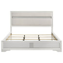Miranda 54-inch Upholstered California King Panel Bed White