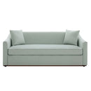 3 Seater Sofa With Wrap Around Armrests And Throw Pillows