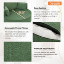 360° Swivel Accent Barrel Chair With 3 Removable Pillows For Living Room