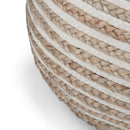 Yolanda - Round Pouf - Natural by HouseOfZazla