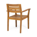 7 Pieces Acacia Wood Outdoor Dining Set
