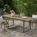 Outdoor Expandable Acacia Wood Dining Table With U-Shaped Leg by HouseOfZazla