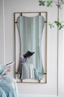Poppy Mirror With Metal Frame Contemporary Design For Bathroom, Entryway Wall Decor by HouseOfZazla