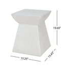 Antique-Textured Magnesium Oxide Outdoor Side Table by HouseOfZazla
