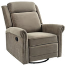 360 Degrees Swivel Manual Rocking Recliner with Adjustable Backrest