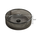 Sonny 14'' Bathroom Round Crystal Glass Sink without Faucet