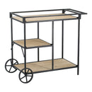 Shelf With Wheel - Black / Brown by Unique Piece Furniture